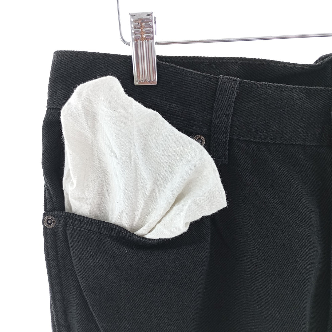 Wrangler REGULAR FIT Black Denim Straight Denim Pants Men's W34 cotton black type Vintage Second Hand
