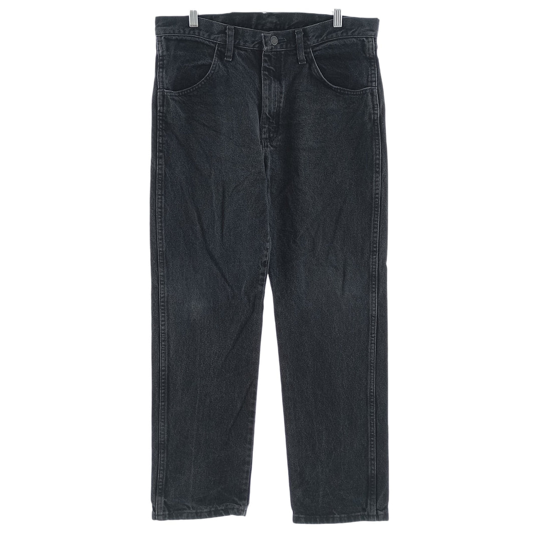 Rustler Black Denim Straight Denim Pants for Men, W34 equivalent cotton black type Vintage Second Hand