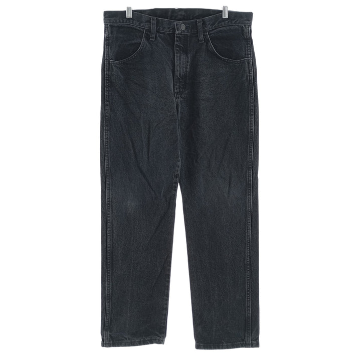 Rustler Black Denim Straight Denim Pants for Men, W34 equivalent cotton black type Vintage Second Hand
