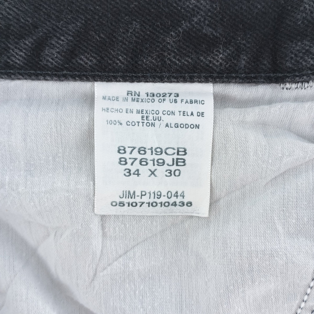 Rustler Black Denim Straight Denim Pants for Men, W34 equivalent cotton black type Vintage Second Hand