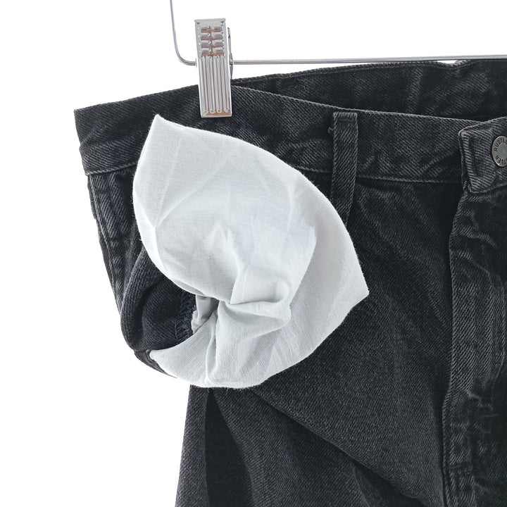 Rustler Black Denim Straight Denim Pants for Men, W34 equivalent cotton black type Vintage Second Hand