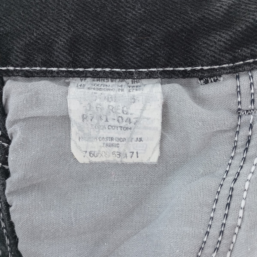 RUSTLER Black Denim Tapered Denim Pants, Women's Size M (W26) unclear black type Vintage Second Hand