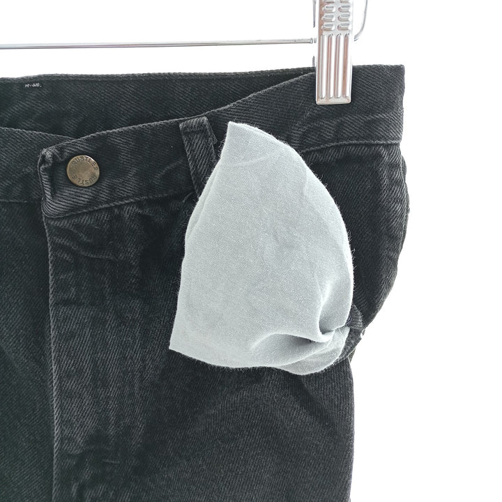 RUSTLER Black Denim Tapered Denim Pants, Women's Size M (W26) unclear black type Vintage Second Hand