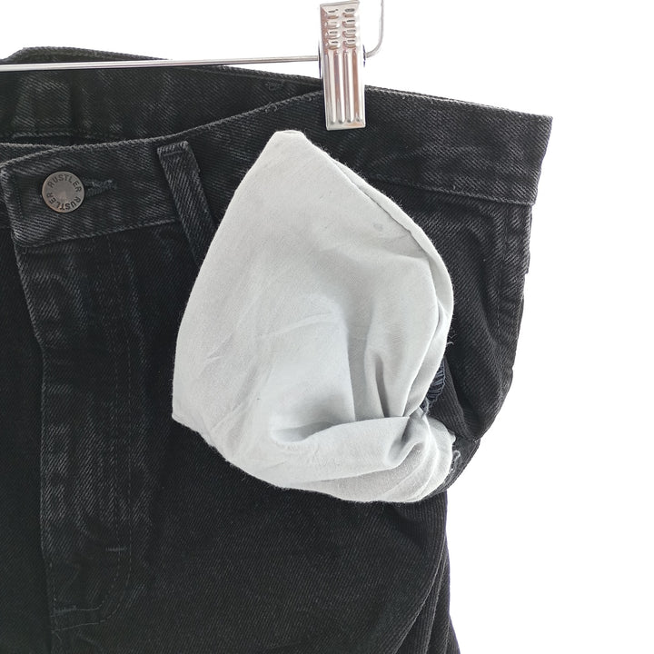 Rustler Black Denim Tapered Denim Pants, Men's Size 34 cotton black type Vintage Second Hand