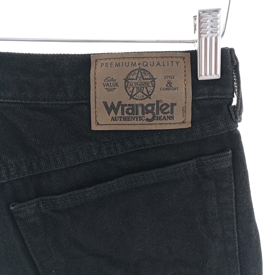 Wrangler Black Denim Straight Denim Pants Men's W31 cotton black type Vintage Second Hand