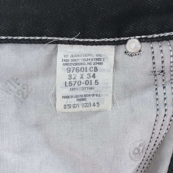 Wrangler Black Denim Straight Denim Pants Men's W31 cotton black type Vintage Second Hand