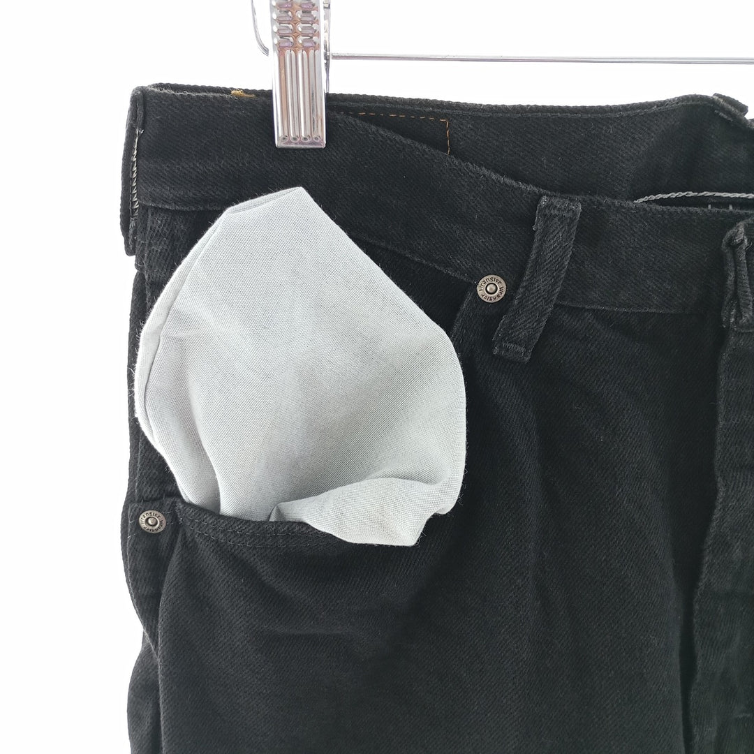 Wrangler Black Denim Straight Denim Pants Men's W31 cotton black type Vintage Second Hand