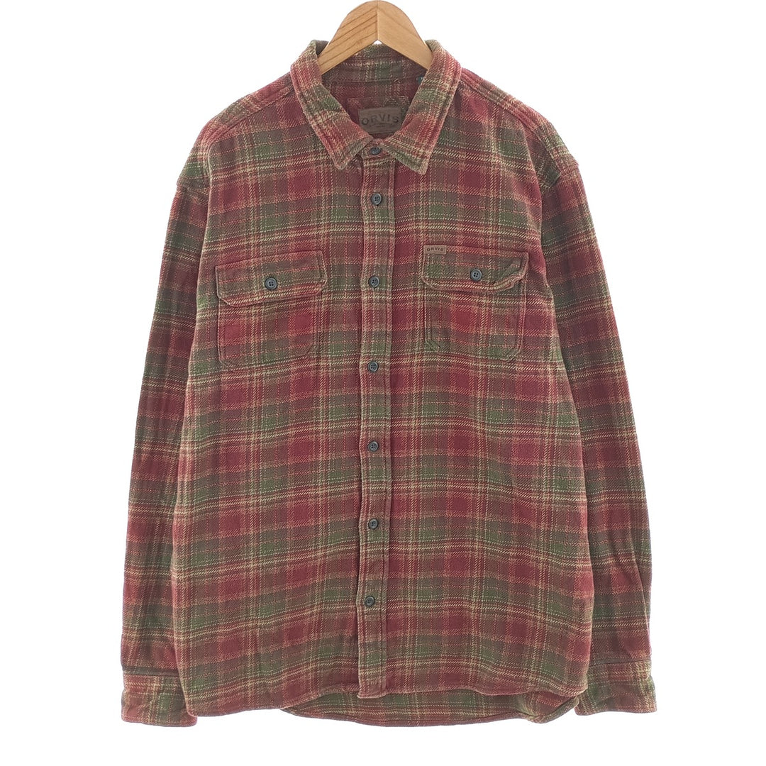 ORVIS Long Sleeve Heavy Flannel Check Shirt Men's XXL / eaa404838