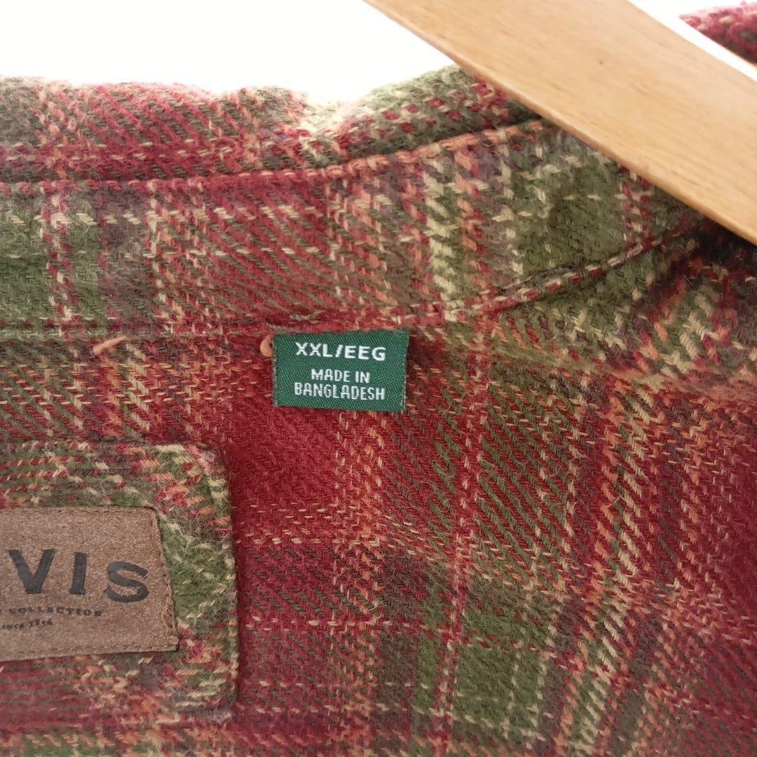 ORVIS Long Sleeve Heavy Flannel Check Shirt Men's XXL / eaa404838