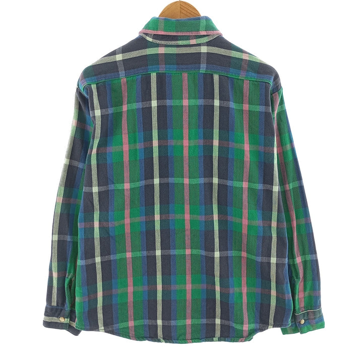 70'S Five Brother Long Sleeve Flannel Check Shirt Made in USA Men's L Size Vintage /eaa404846