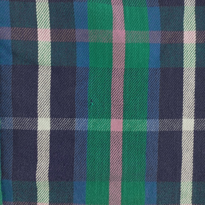 70'S Five Brother Long Sleeve Flannel Check Shirt Made in USA Men's L Size Vintage /eaa404846