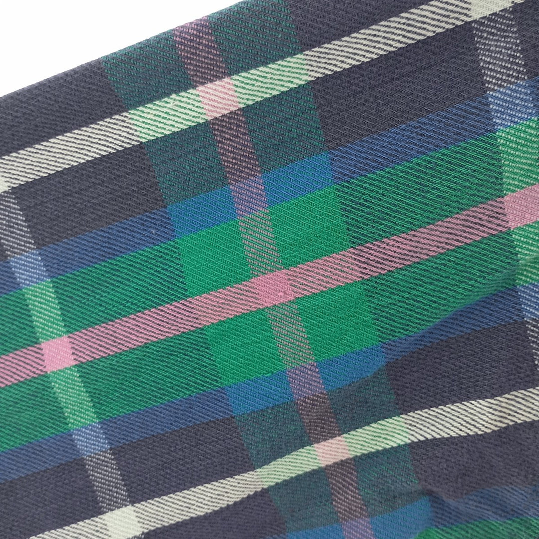 70'S Five Brother Long Sleeve Flannel Check Shirt Made in USA Men's L Size Vintage /eaa404846