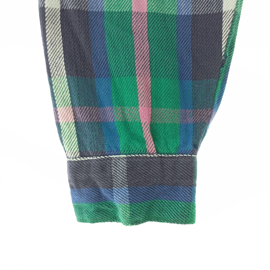 70'S Five Brother Long Sleeve Flannel Check Shirt Made in USA Men's L Size Vintage /eaa404846