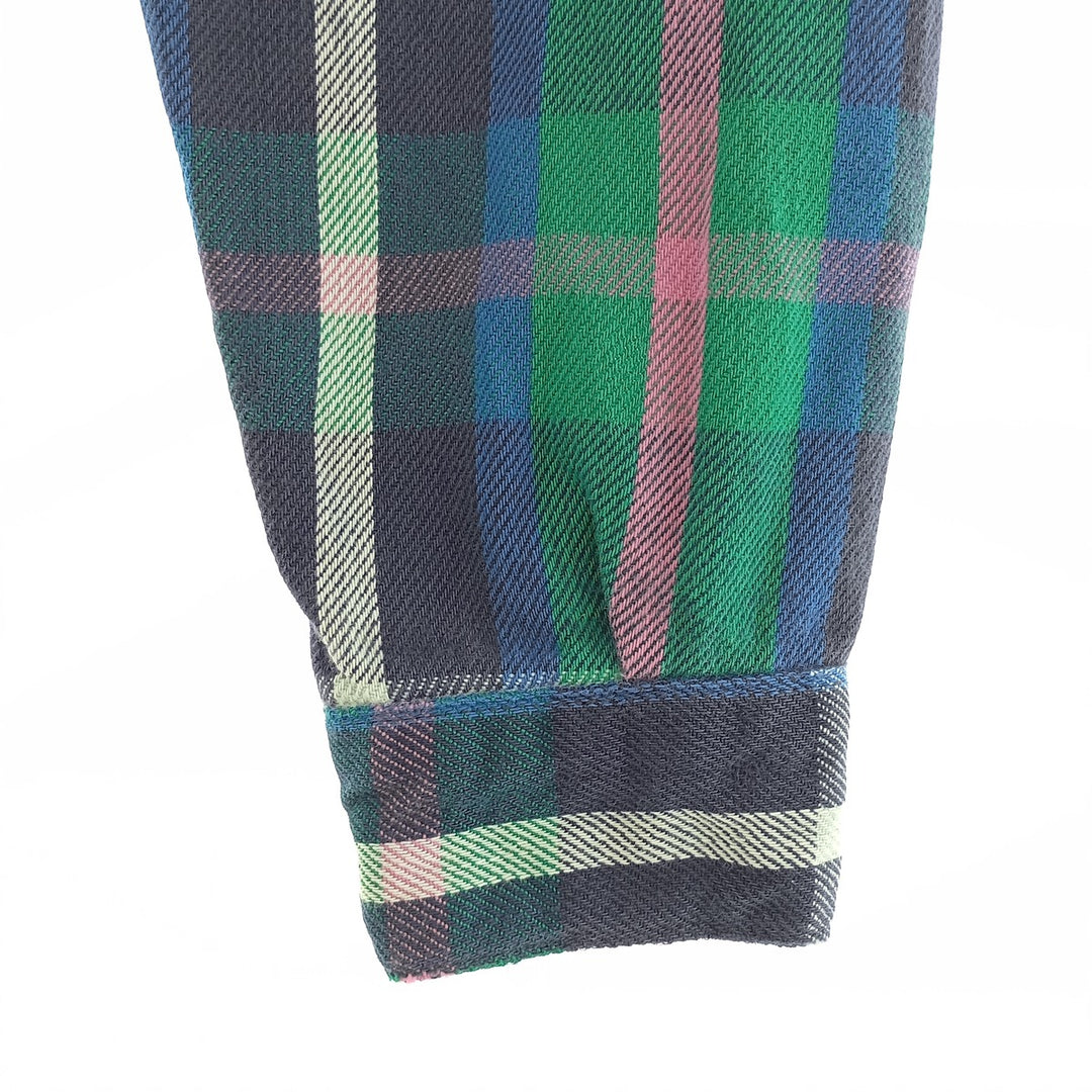 70'S Five Brother Long Sleeve Flannel Check Shirt Made in USA Men's L Size Vintage /eaa404846