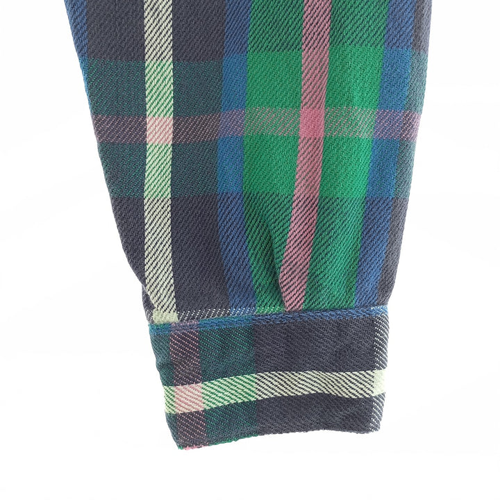 70'S Five Brother Long Sleeve Flannel Check Shirt Made in USA Men's L Size Vintage /eaa404846