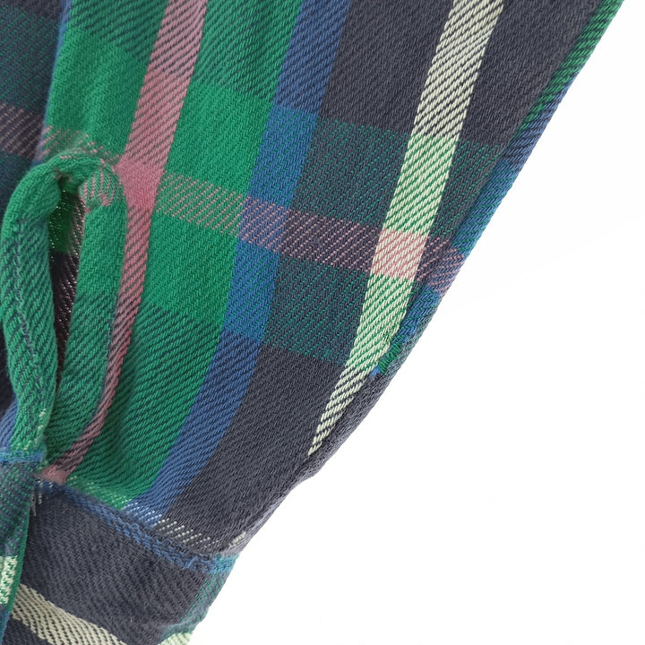 70'S Five Brother Long Sleeve Flannel Check Shirt Made in USA Men's L Size Vintage /eaa404846