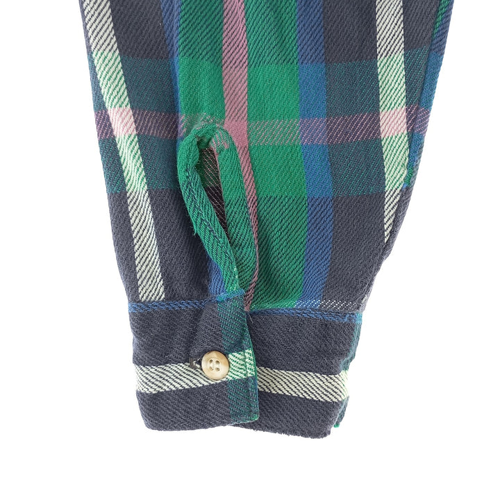 70'S Five Brother Long Sleeve Flannel Check Shirt Made in USA Men's L Size Vintage /eaa404846