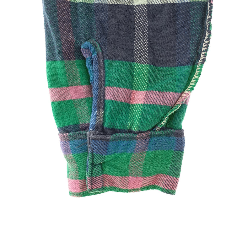 70'S Five Brother Long Sleeve Flannel Check Shirt Made in USA Men's L Size Vintage /eaa404846