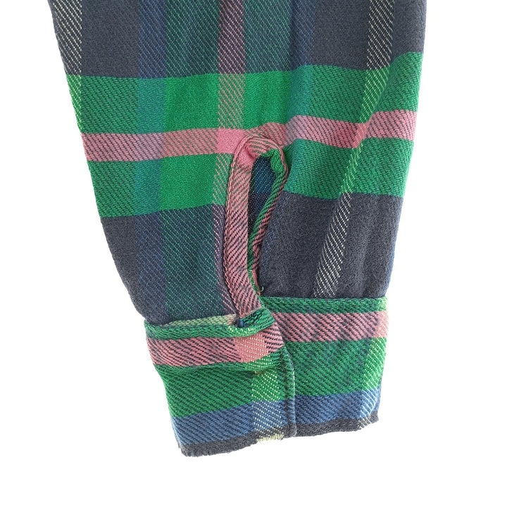 70'S Five Brother Long Sleeve Flannel Check Shirt Made in USA Men's L Size Vintage /eaa404846