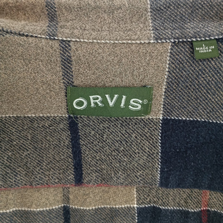 ORVIS Long Sleeve Button Down Flannel Check Shirt Men's Size L /eaa404848