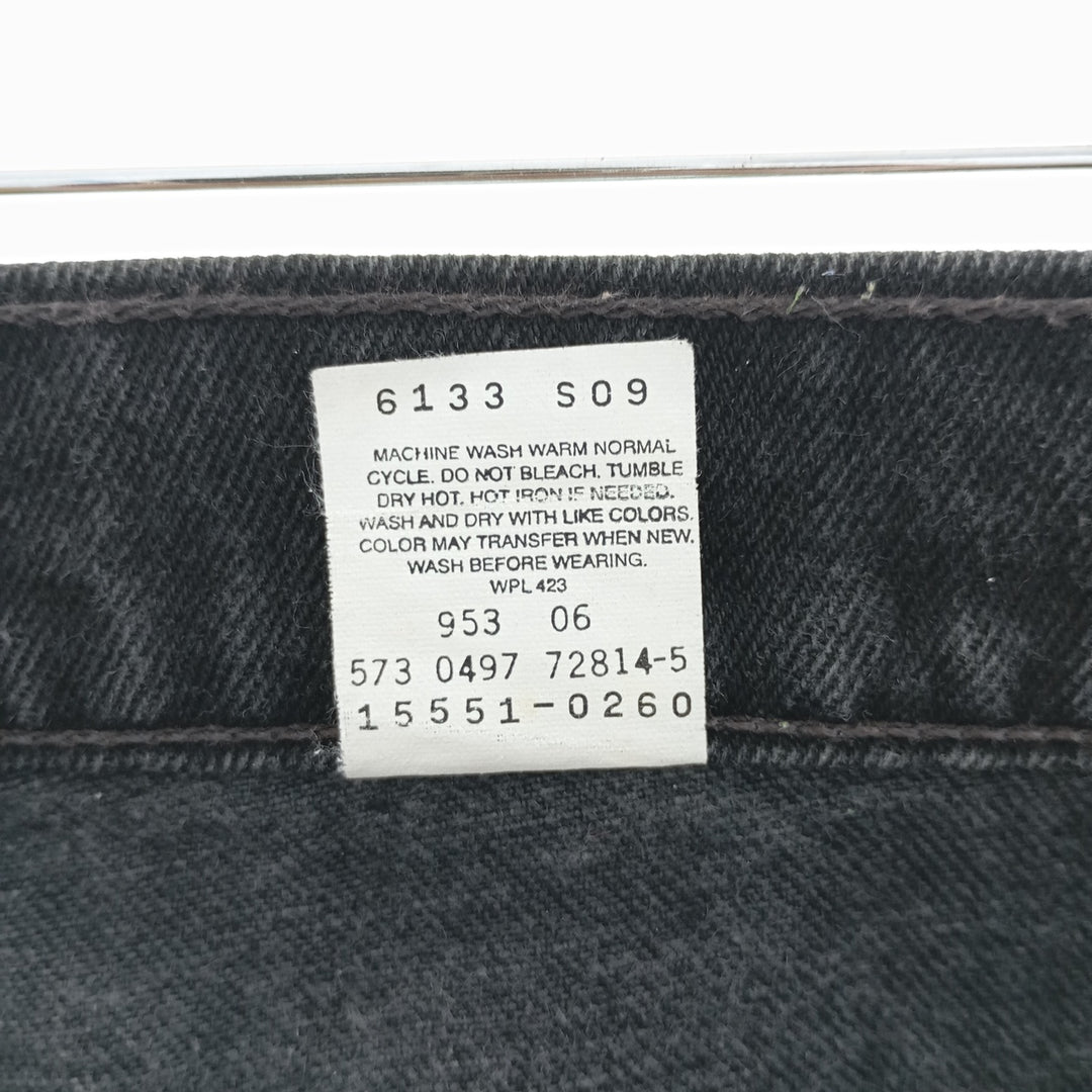 90'S Levi's 550 Relaxed Fit Tapered Leg Black Denim Tapered Denim Pants Made in USA Women's L (w28) cotton black type Vintage Second Hand
