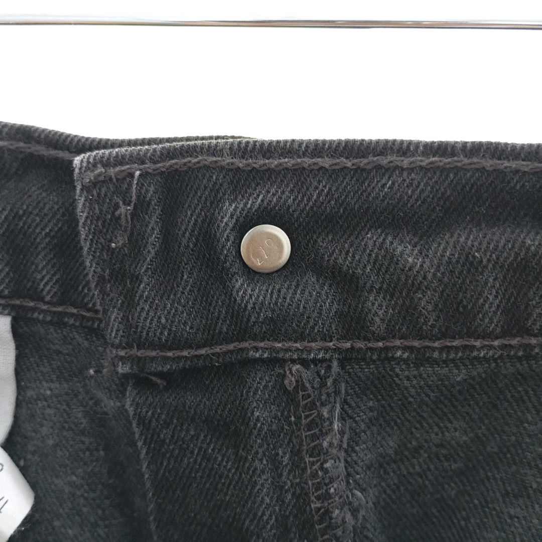 90'S Levi's 550 Relaxed Fit Tapered Leg Black Denim Tapered Denim Pants Made in USA Women's L (w28) cotton black type Vintage Second Hand