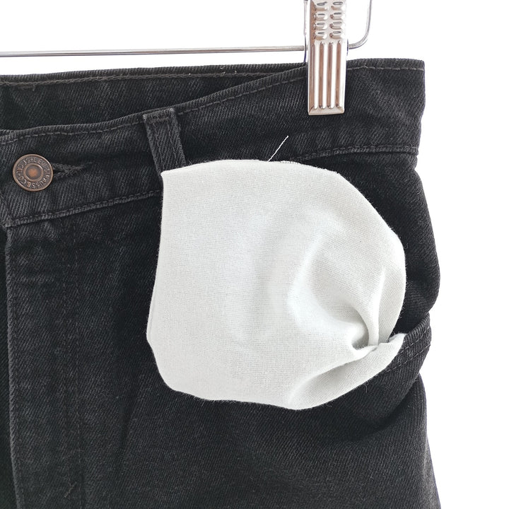 90'S Levi's 550 Relaxed Fit Tapered Leg Black Denim Tapered Denim Pants Made in USA Women's L (w28) cotton black type Vintage Second Hand