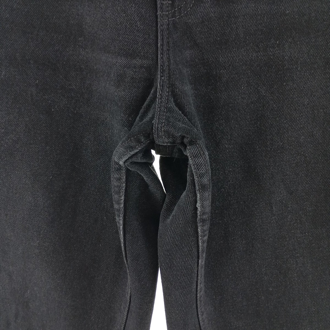 90'S Levi's 550 Relaxed Fit Tapered Leg Black Denim Tapered Denim Pants Made in USA Women's L (w28) cotton black type Vintage Second Hand