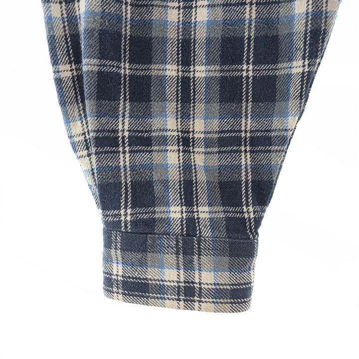 Field and Stream Long Sleeve Flannel Check Shirt, Men's XL unclear blue type Vintage Second Hand