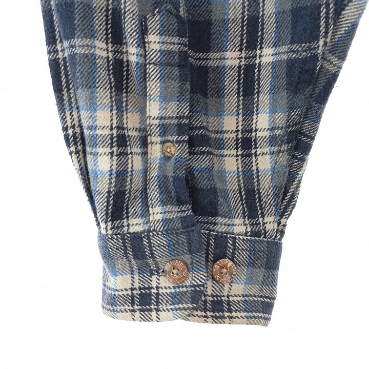 Field and Stream Long Sleeve Flannel Check Shirt, Men's XL unclear blue type Vintage Second Hand