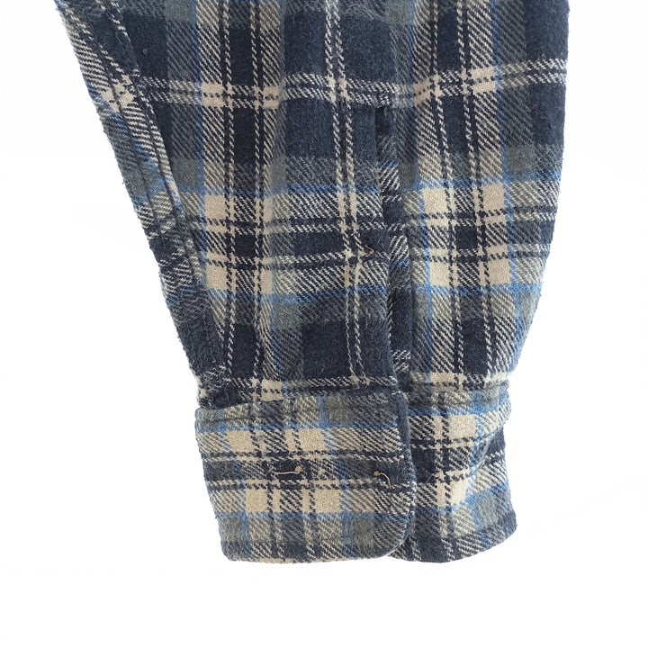 Field and Stream Long Sleeve Flannel Check Shirt, Men's XL unclear blue type Vintage Second Hand