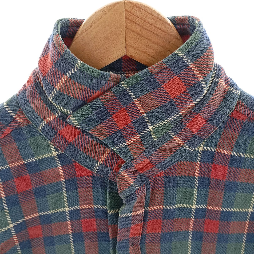 Eddie Bauer Men's Long Sleeve Heavy Flannel Check Shirt, Size XL cotton red type Vintage Second Hand