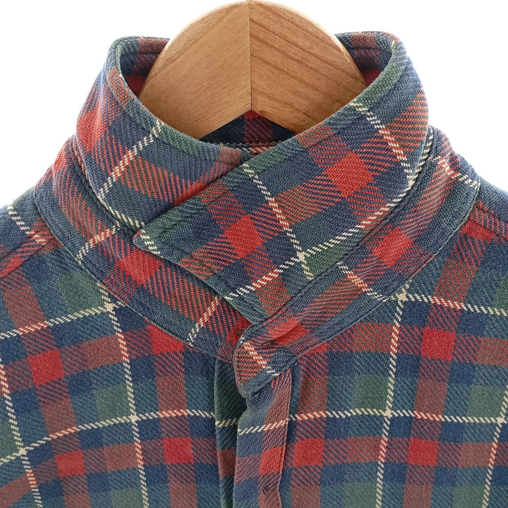Eddie Bauer Men's Long Sleeve Heavy Flannel Check Shirt, Size XL cotton red type Vintage Second Hand