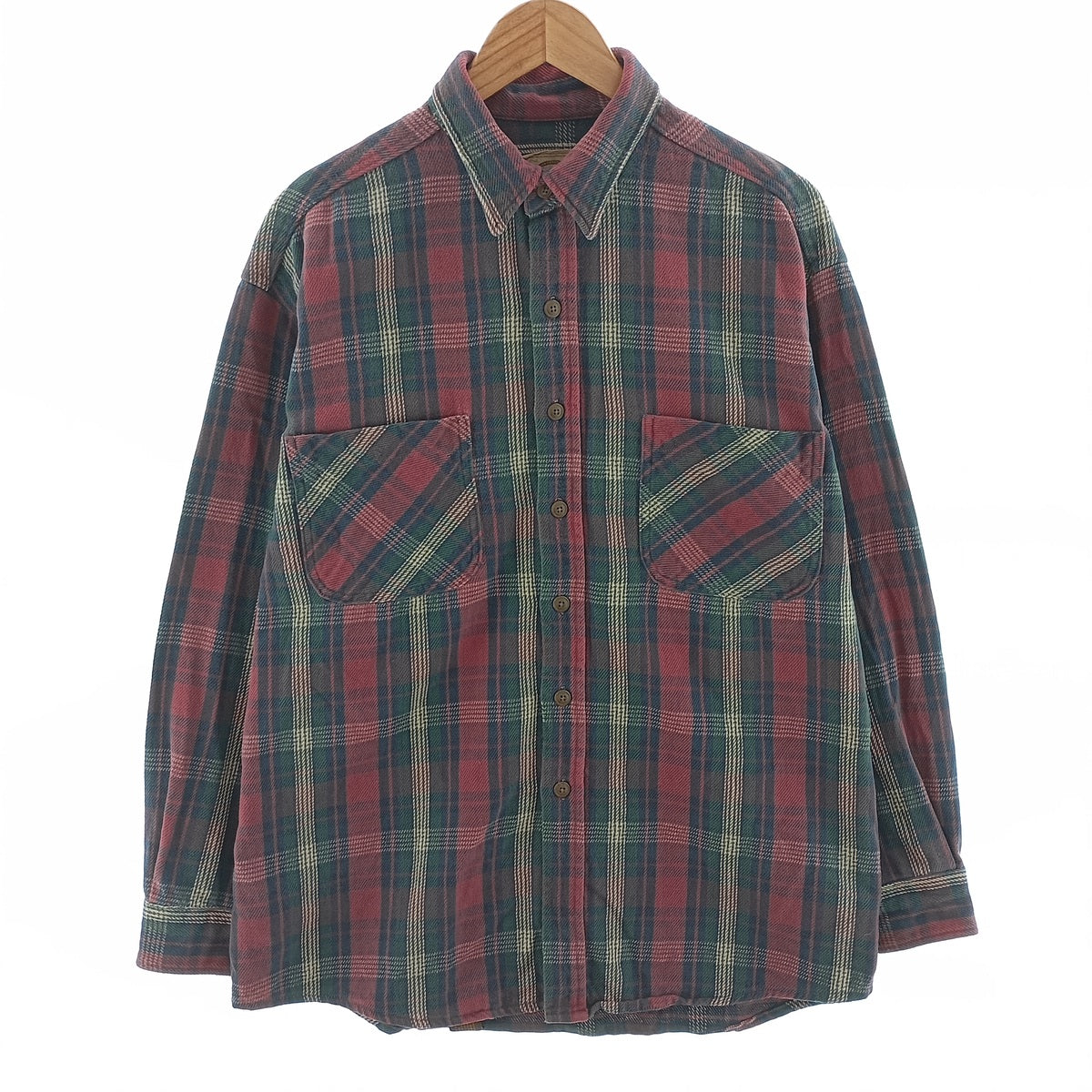 90s ST JOHNS’BAY heavy flannel shirt 90s-00'S St. John's Bay Heavyweight Long Sleeve Heavy Flannel