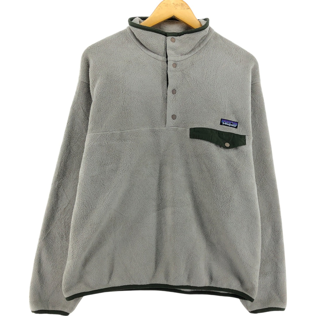 00'S Patagonia Synchilla Snap T 25450F6 Half Snap Fleece Pullover Men's M size polyester Beige type Vintage Second Hand