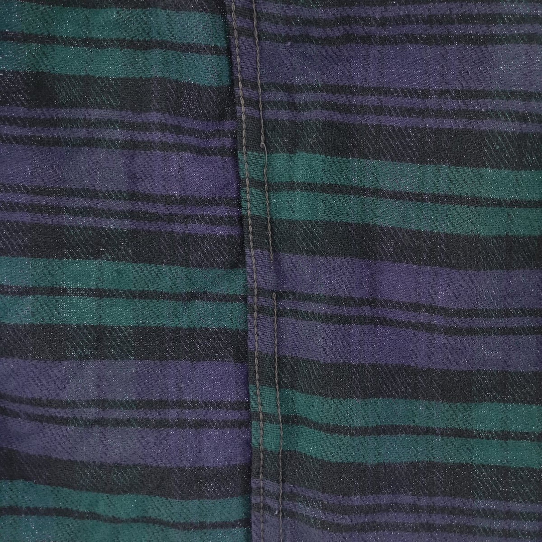GREATLAND Long Sleeve Heavy Flannel Check Shirt, Men's Size M cotton purple type Vintage Second Hand