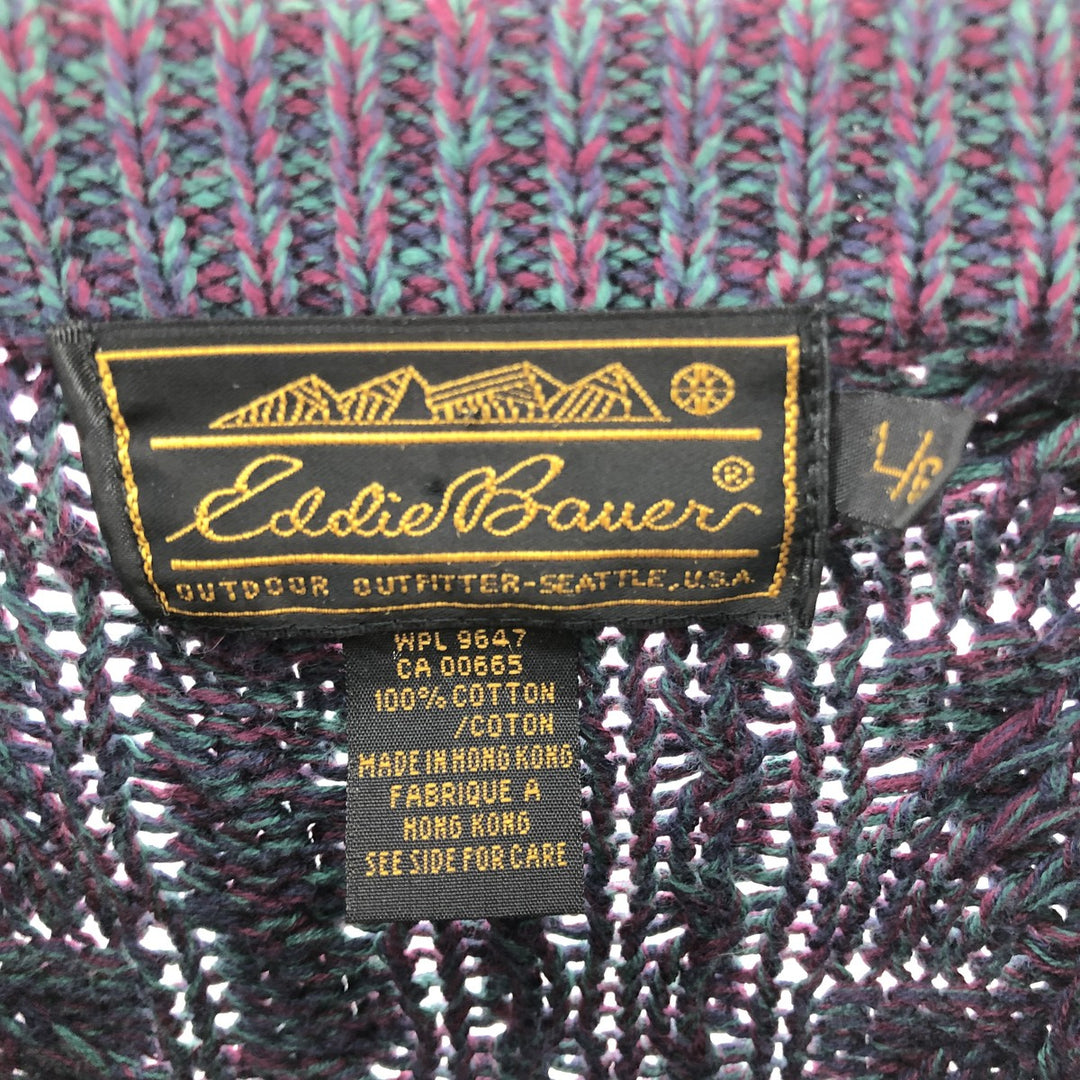 90'S Eddie Bauer Fisherman Aran Knit Sweater Men's L Vintage /eaa405050