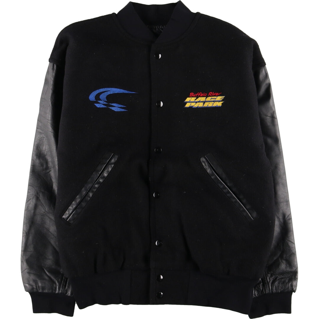 G WEAR Back Embroidery Leather Sleeve Wool Varsity Jacket Award Jacket Varsity Jacket Made in USA Men's M /eaa405133
