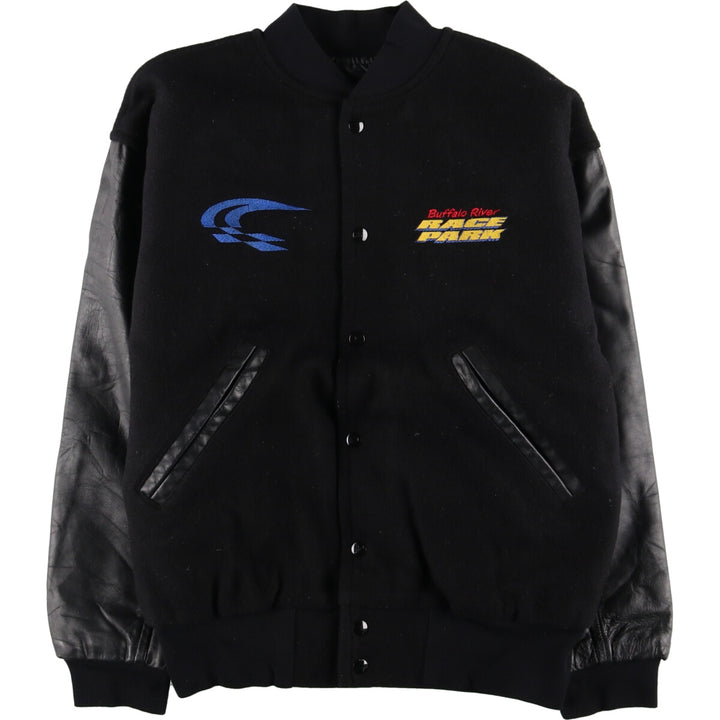 G WEAR Back Embroidery Leather Sleeve Wool Varsity Jacket Award Jacket Varsity Jacket Made in USA Men's M /eaa405133