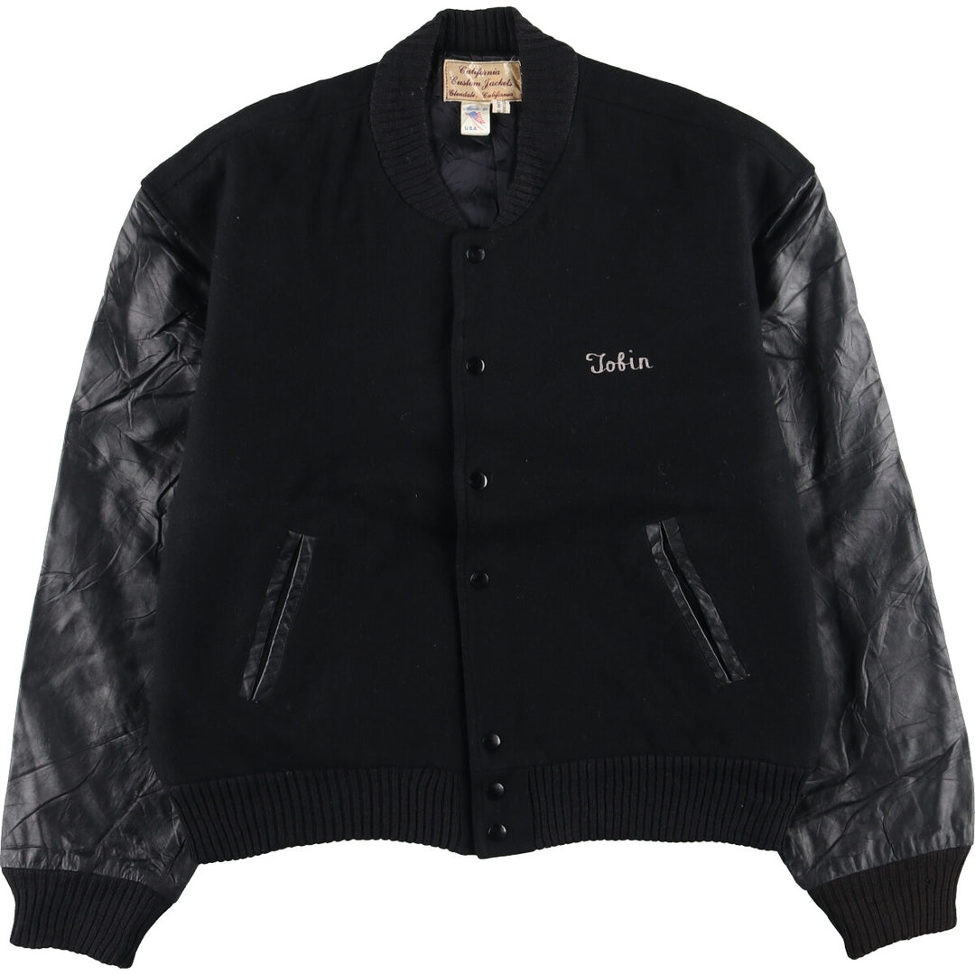 California Custom Jackets Back Embroidery Leather Sleeve Wool Varsity Jacket Award Jacket Varsity Jacket Made in USA Men's XL /eaa405134
