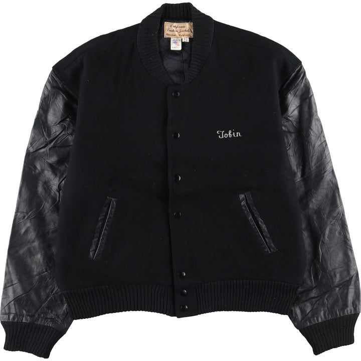 California Custom Jackets Back Embroidery Leather Sleeve Wool Varsity Jacket Award Jacket Varsity Jacket Made in USA Men's XL /eaa405134