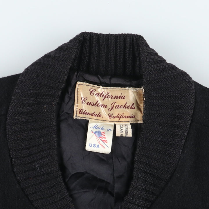 California Custom Jackets Back Embroidery Leather Sleeve Wool Varsity Jacket Award Jacket Varsity Jacket Made in USA Men's XL /eaa405134