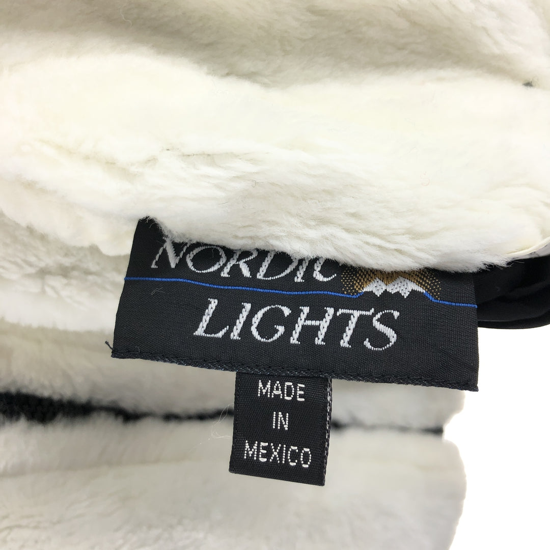 90'S NORDIC LIGHTS Reversible Animal Pattern Fleece Full Zip Hoodie Men's M Vintage /eaa405308