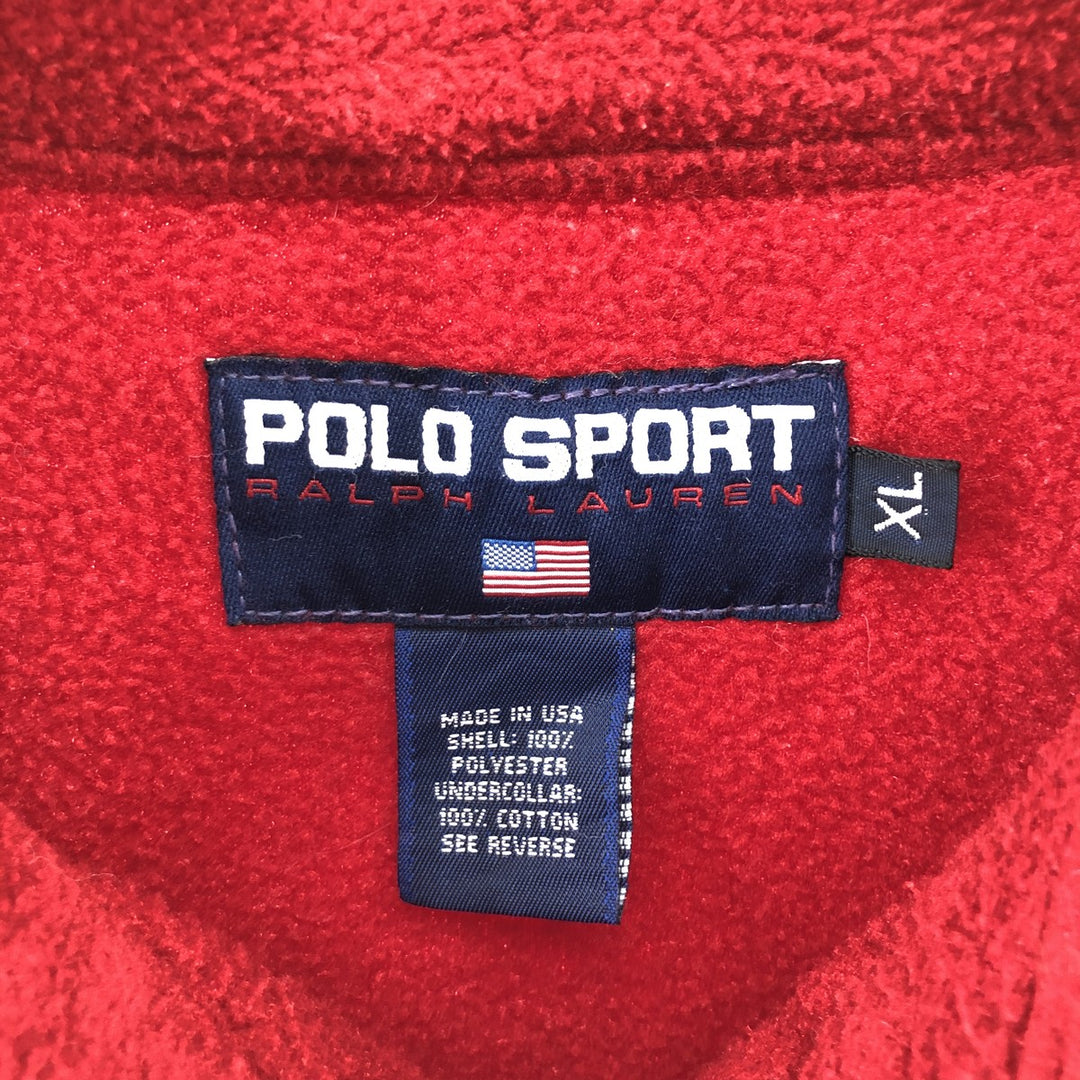 90'S Ralph Lauren POLO SPORT fleece jacket made in USA, men's XL, vintage /eaa405309