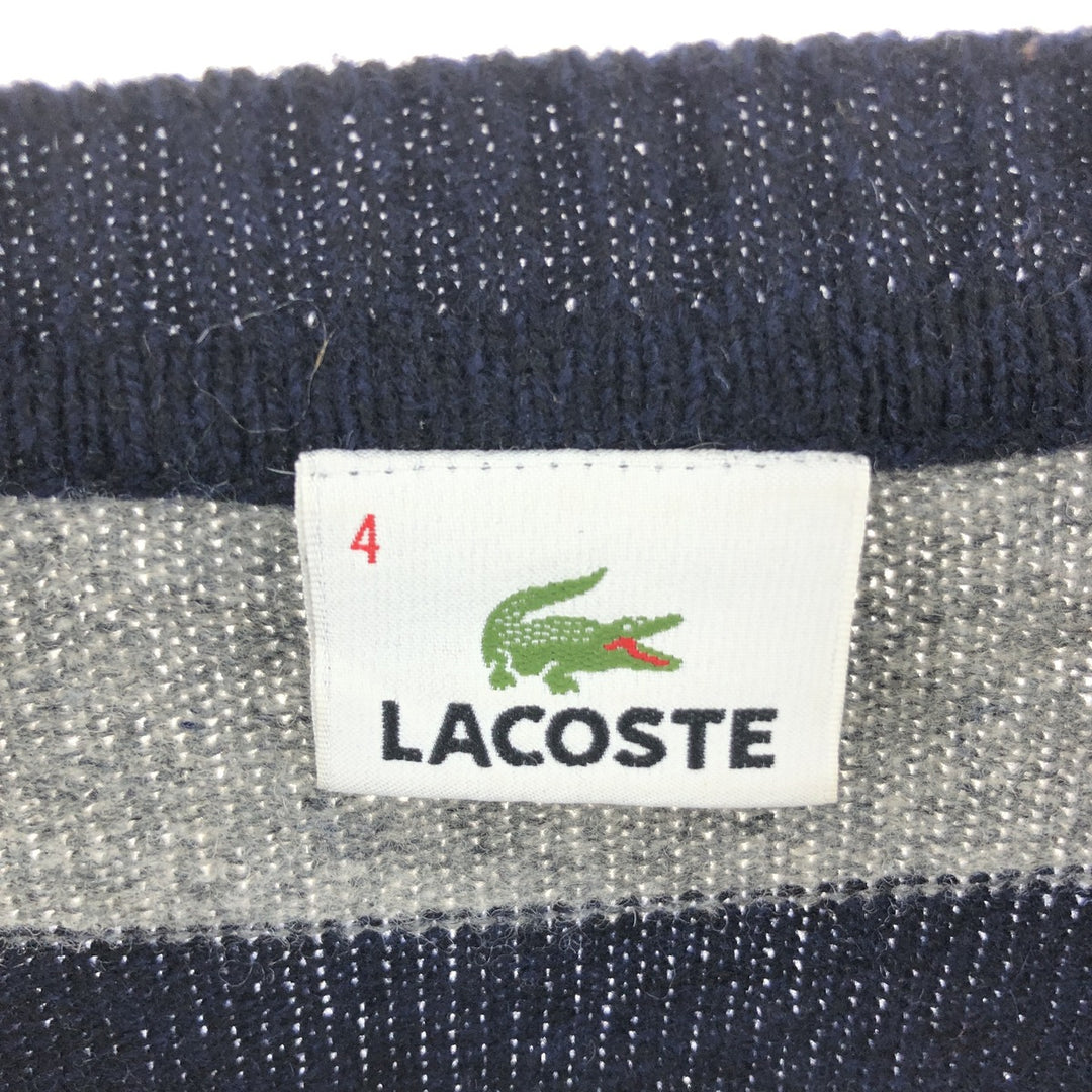 LACOSTE Border Pattern Wool Knit Sweater Men's M /eaa405453