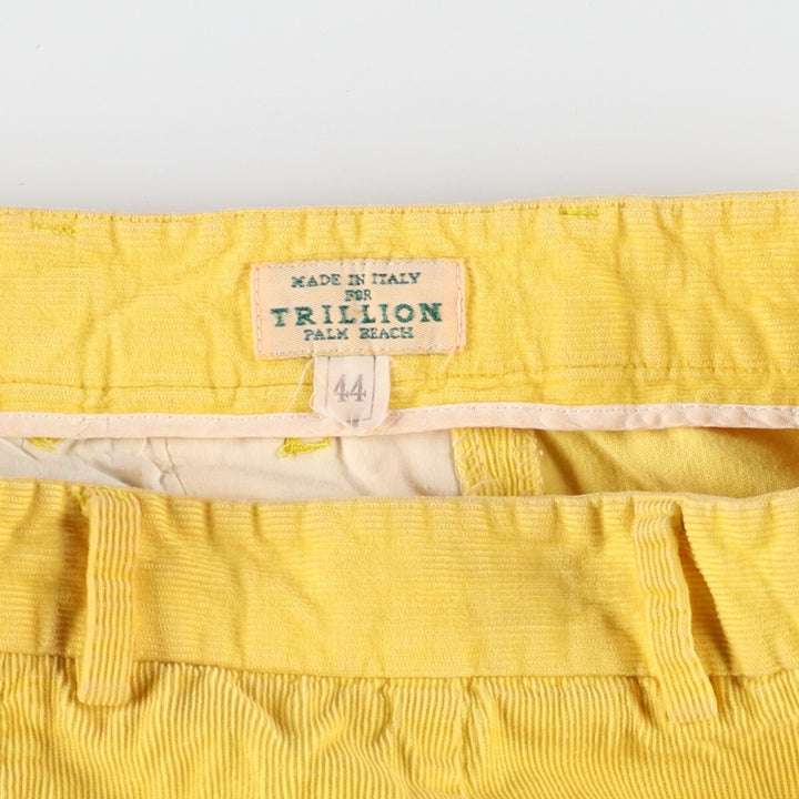 TRALLION Two-pleat Corduroy Pants Made in Italy Women's L (w27) /eaa405674