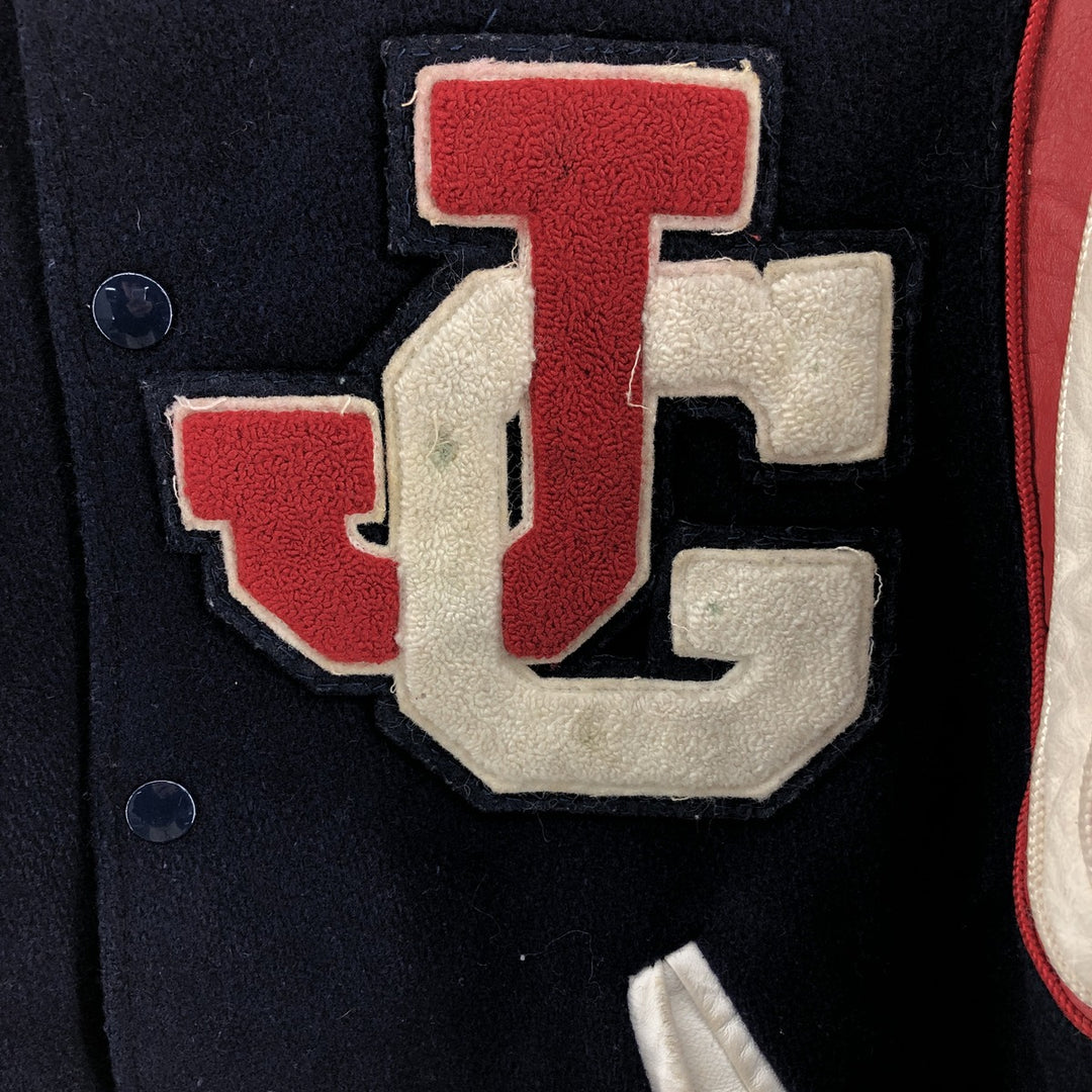 70'S Reed Leather Sleeve Wool Stadium Jacket Award Jacket Varsity Jacket Men's M Vintage /eaa405724