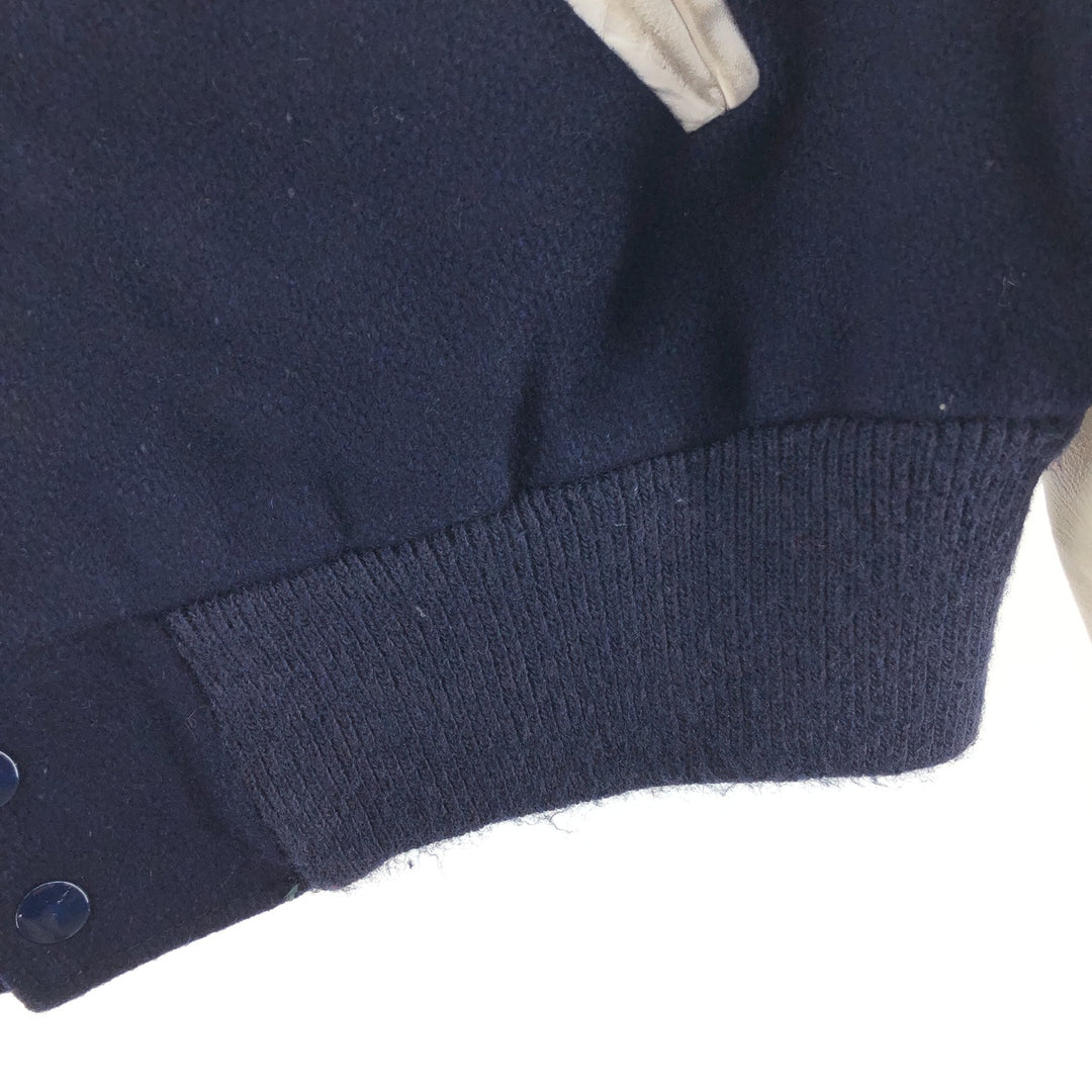 70'S Reed Leather Sleeve Wool Stadium Jacket Award Jacket Varsity Jacket Men's M Vintage /eaa405724