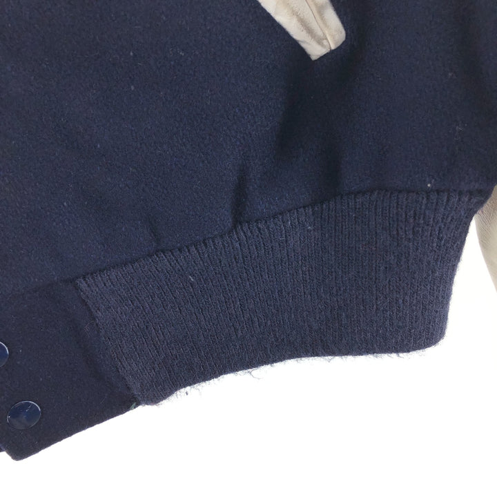 70'S Reed Leather Sleeve Wool Stadium Jacket Award Jacket Varsity Jacket Men's M Vintage /eaa405724