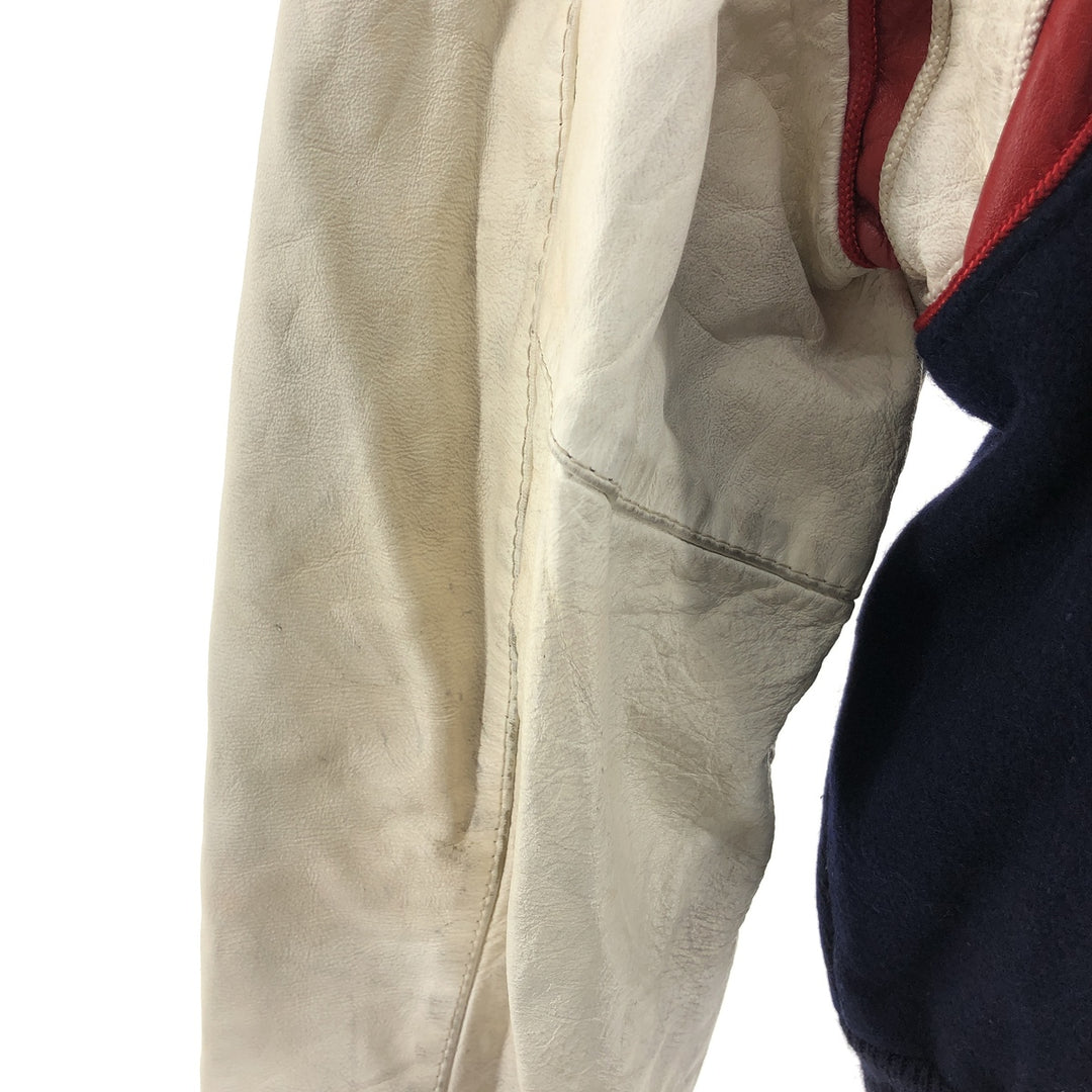 70'S Reed Leather Sleeve Wool Stadium Jacket Award Jacket Varsity Jacket Men's M Vintage /eaa405724